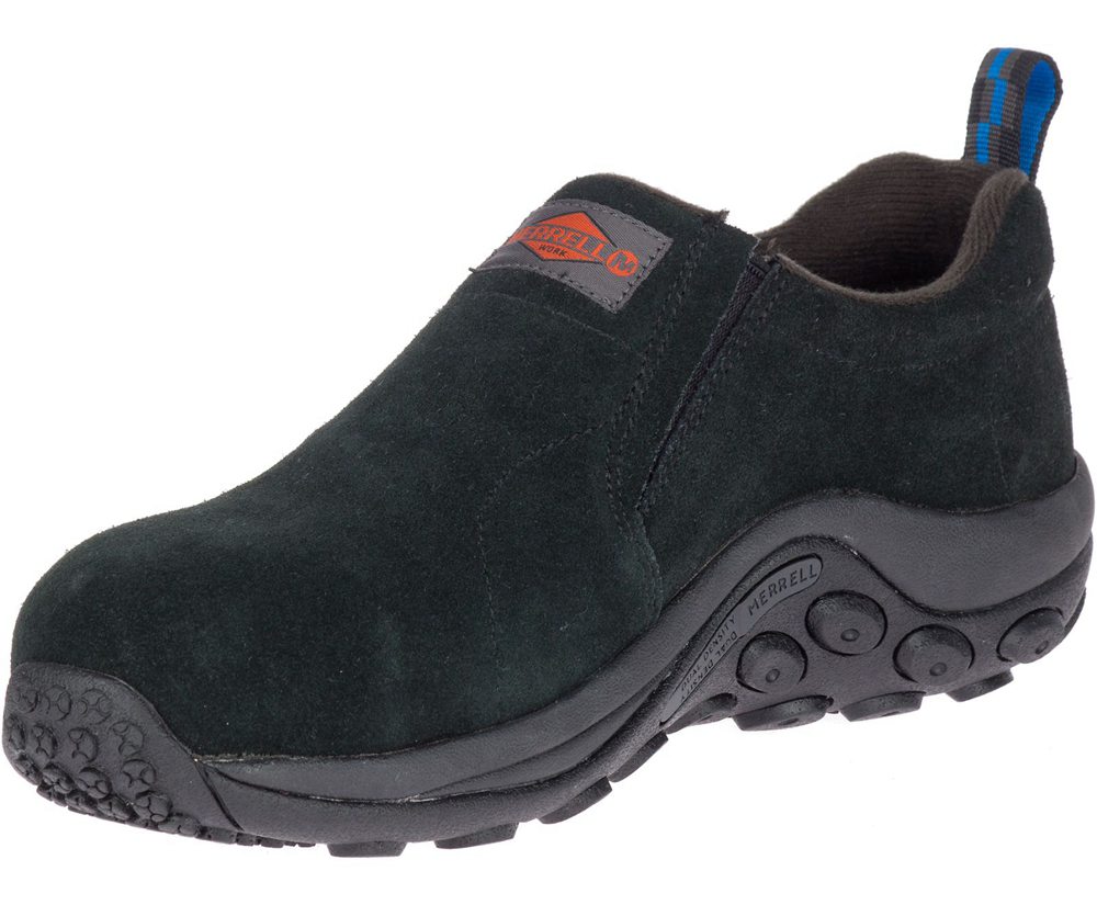 Slip On Homem - Merrell Jungle Moc Alloy Toe Wide Width - Pretas - AMB145682